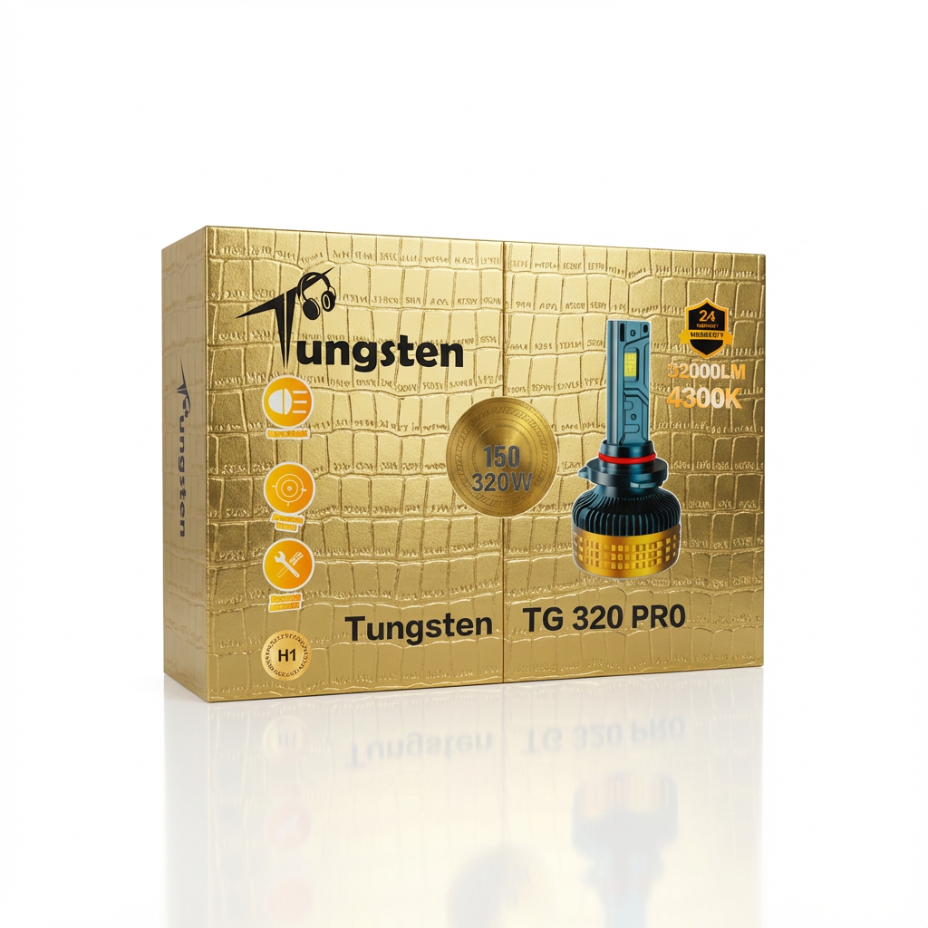 Tungsten TG320 Pro 320W LED Headlight Bulb | 32000 Lumens | 4300K Warm White Light | Premium Performance | 2-Year Warranty